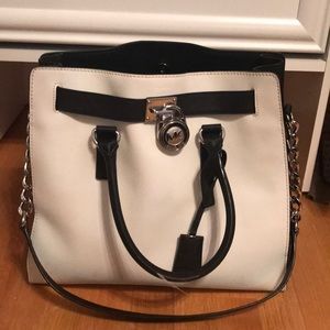 Black and white Michael kors bag